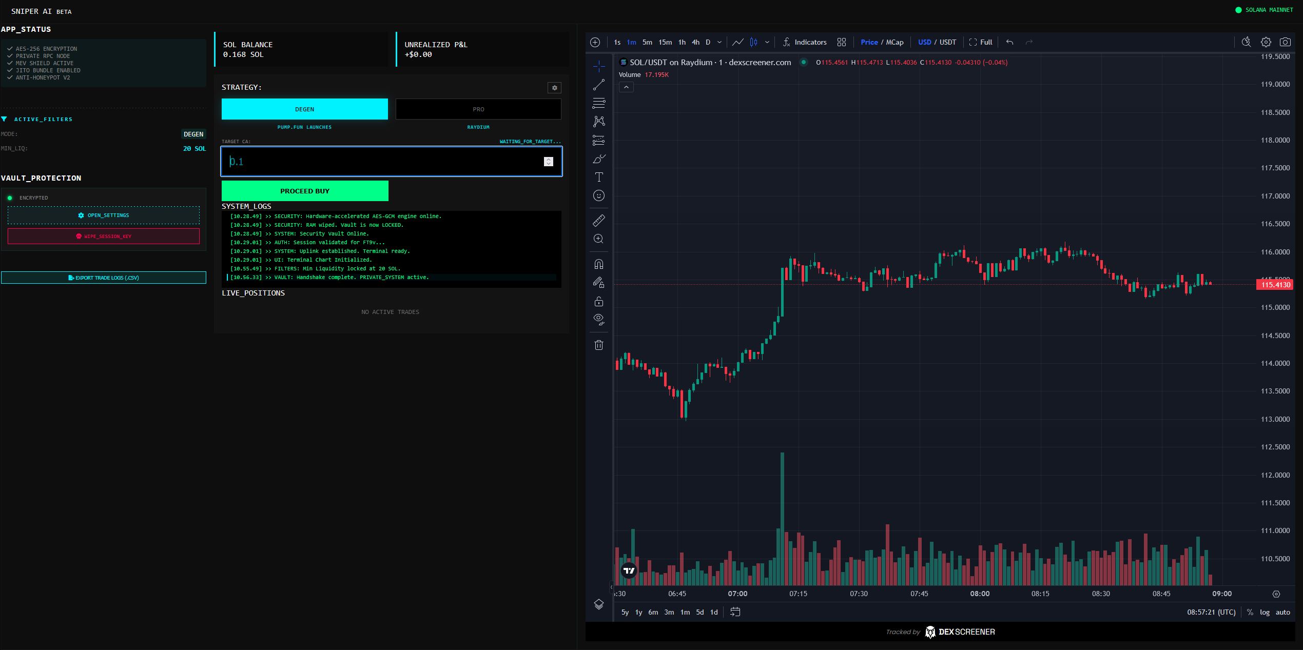 Sniper AI Terminal Preview